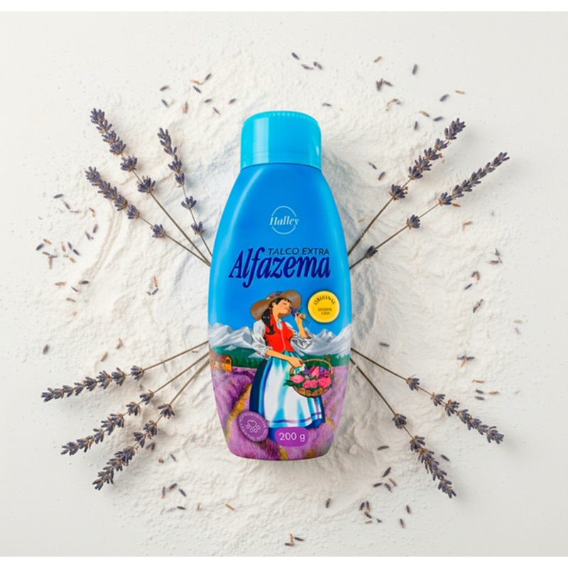 1 Frasco de Talco Alfazema Original Halley 200 gra