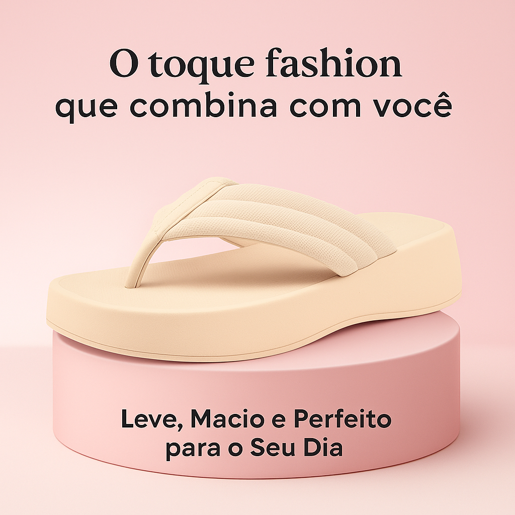 Chinelo Plataforma Feminino para Dia a Dia