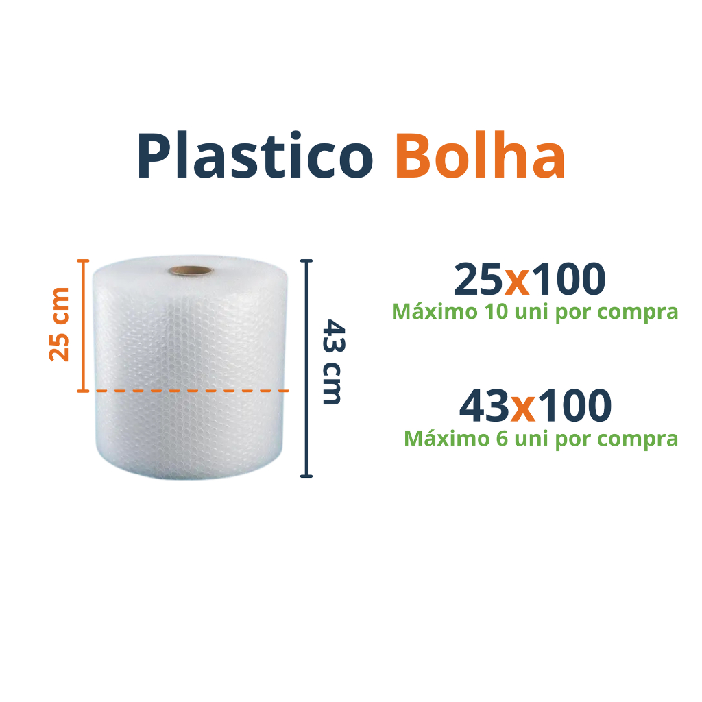 1 Plástico Bolha 100 Metros Envio Rápido  25 mic