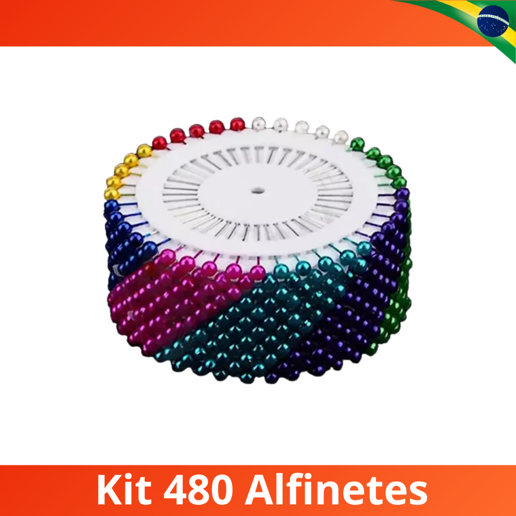 Alfinete de Costura Artesanato Disco Cabeça Color