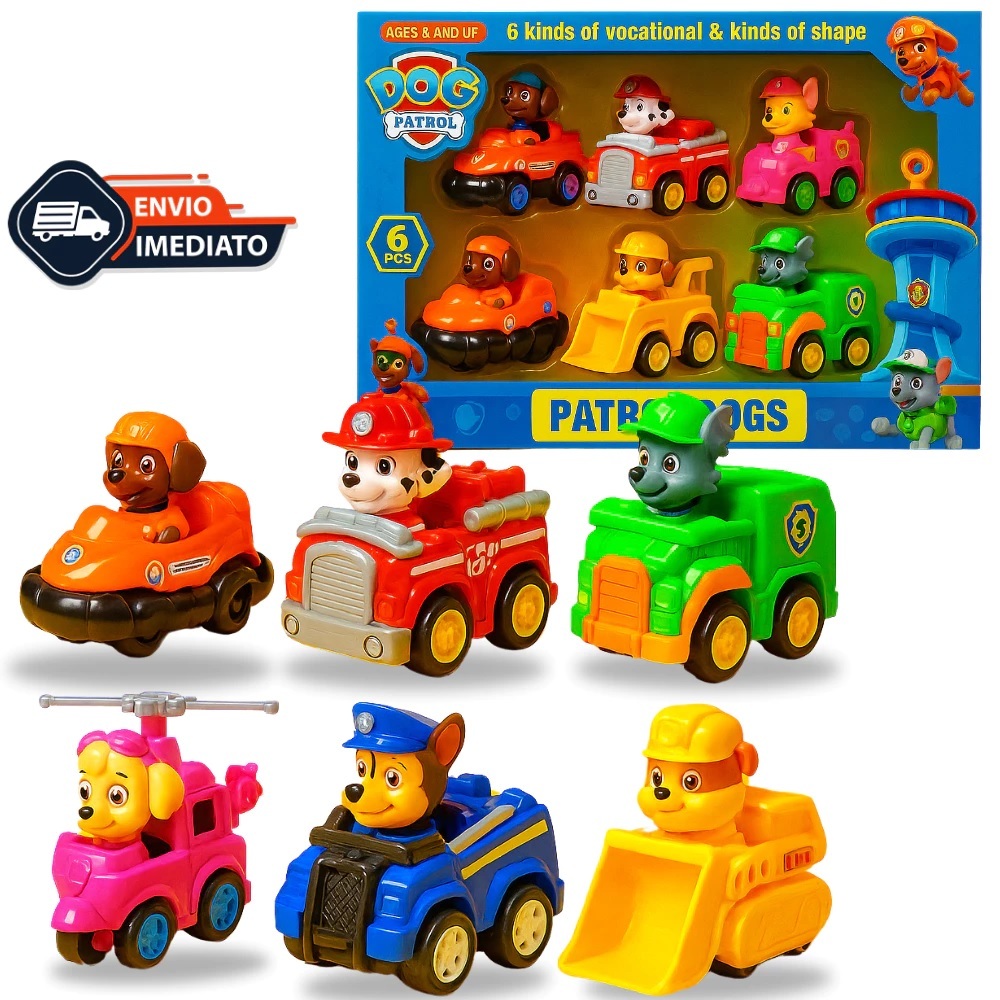 Kit 3/6/9 Carrinho Patrulha Canina Brinquedo Cole�