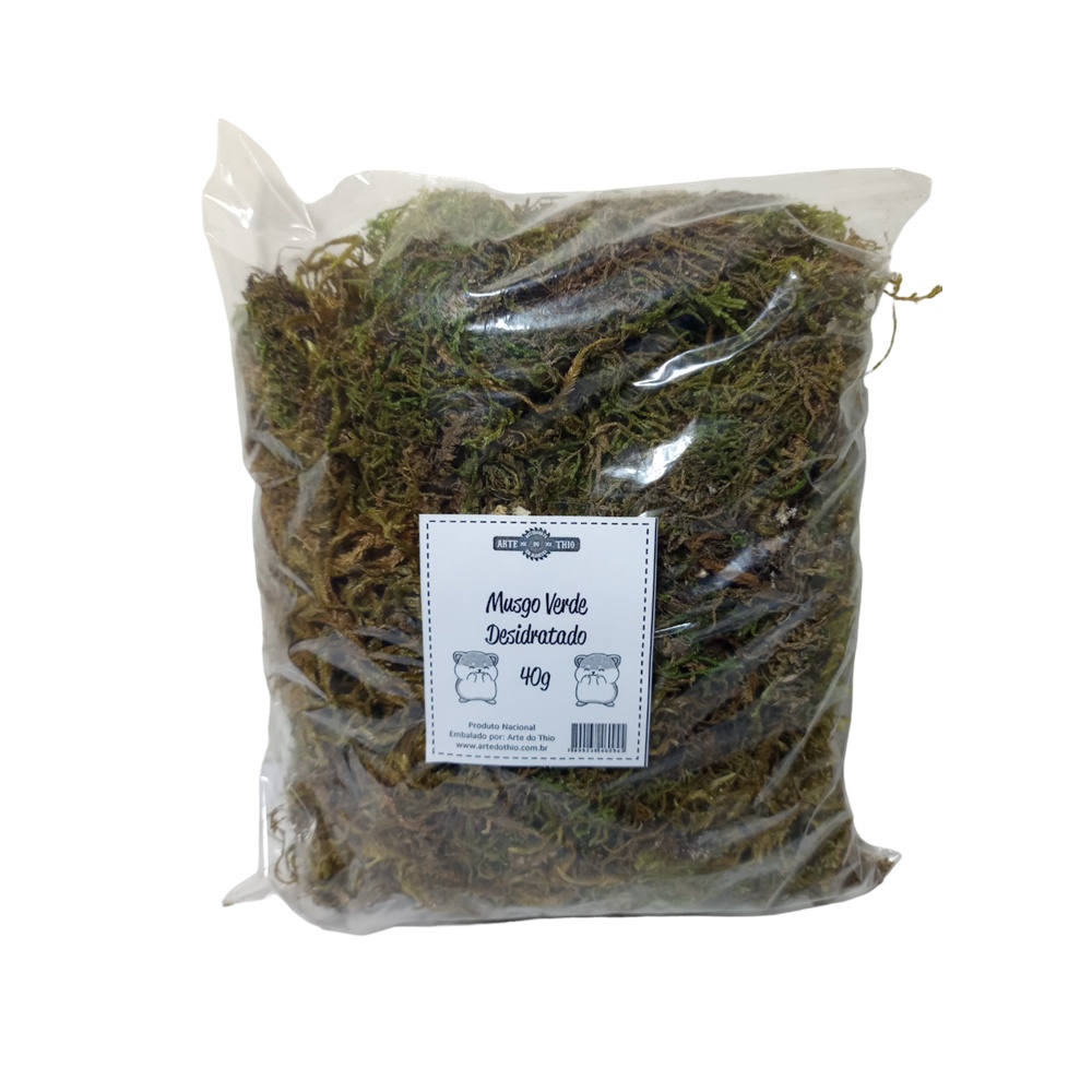 Musgo Verde Graminha 40g Desidratado Natural para 