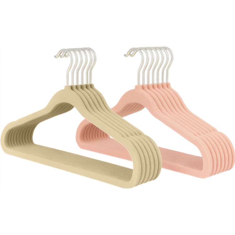 Kit 10 Cabide Infantil Bebê Veludo Slim Ultra Fin