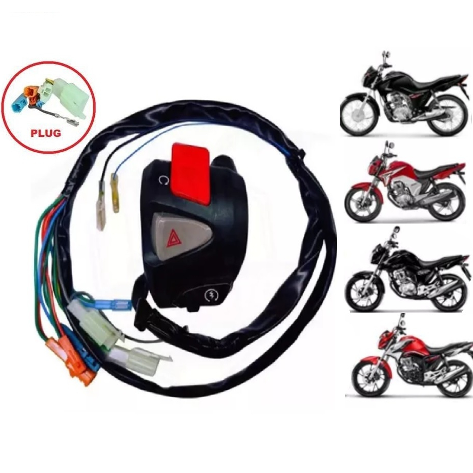 Punho Partida Cb500 Honda Cg Titan Fan Start Pisca