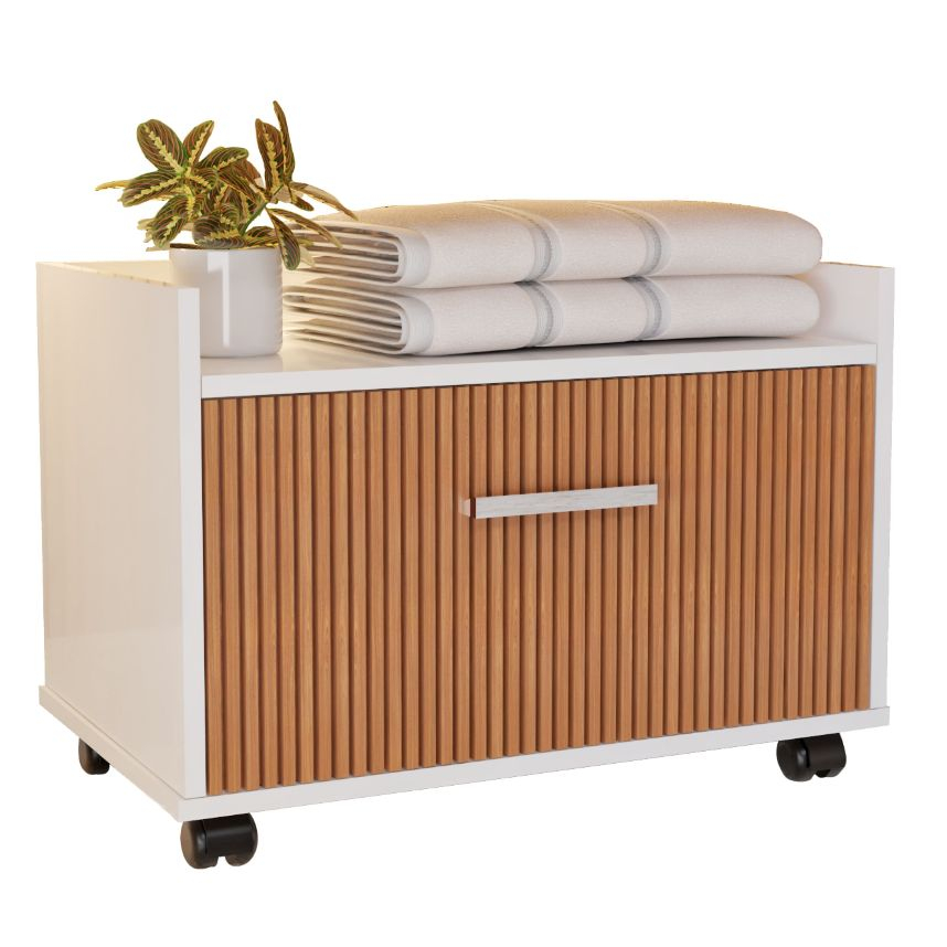 Armário Gabinete Com Gaveta e Rodinhas Para Banhe