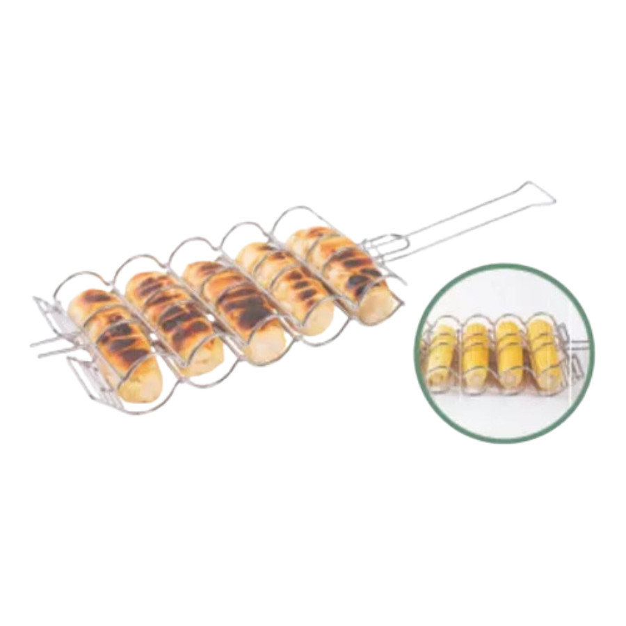 Grelha De Aço Para Pão De Alho Milho Legumes Veg