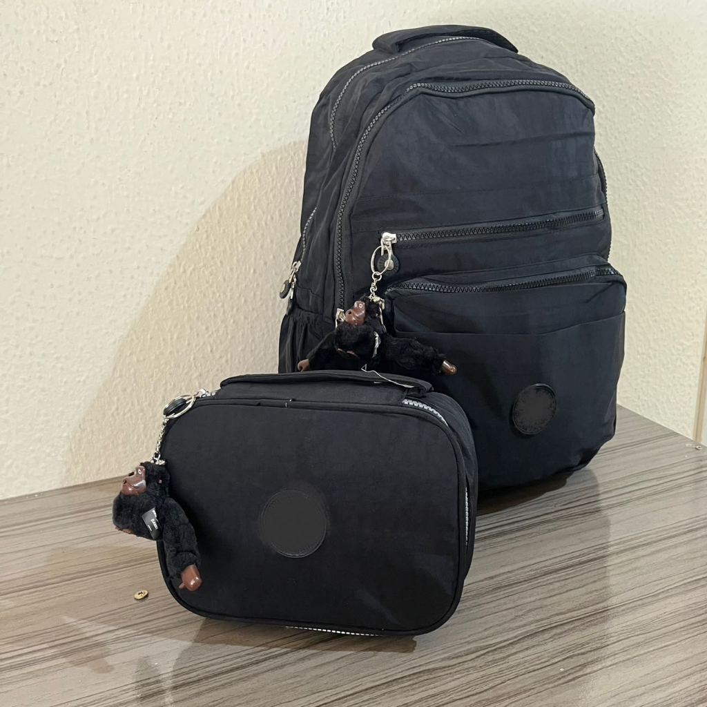 Kit Mochila  Escolar + Estojo Box Feminino Masculi