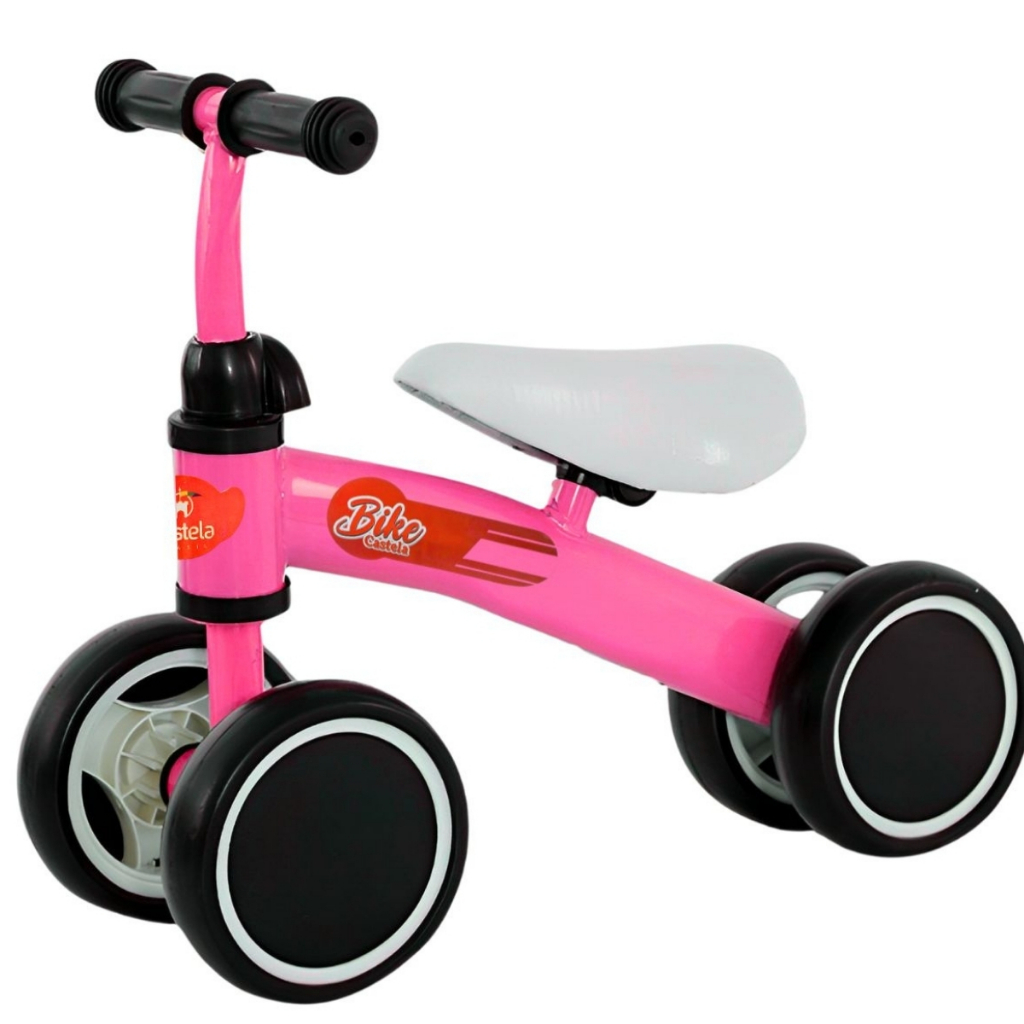 Bicicleta De Equilíbrio Infantil Até 20Kg Rosa &