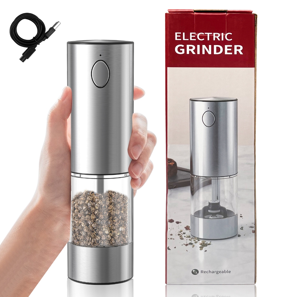 Moedor de Sal e Pimenta Multiuso Elétrico USB Rec