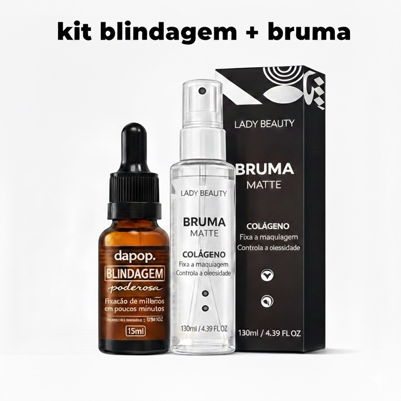 Kit Maquiagem Duradoura fixaçao de milhoes Blinda