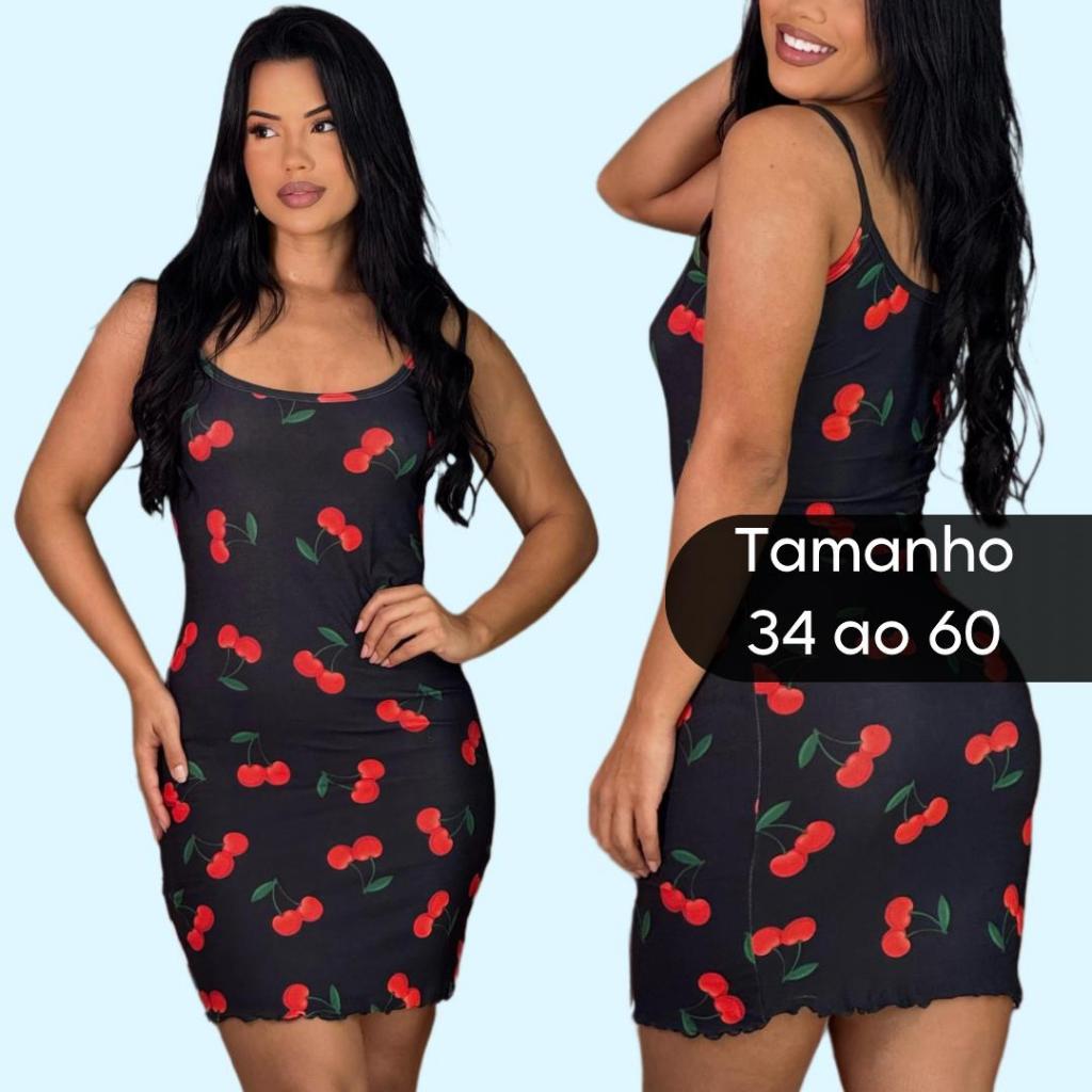 Camisola Feminina de Alcinha Plus Size Estampado S