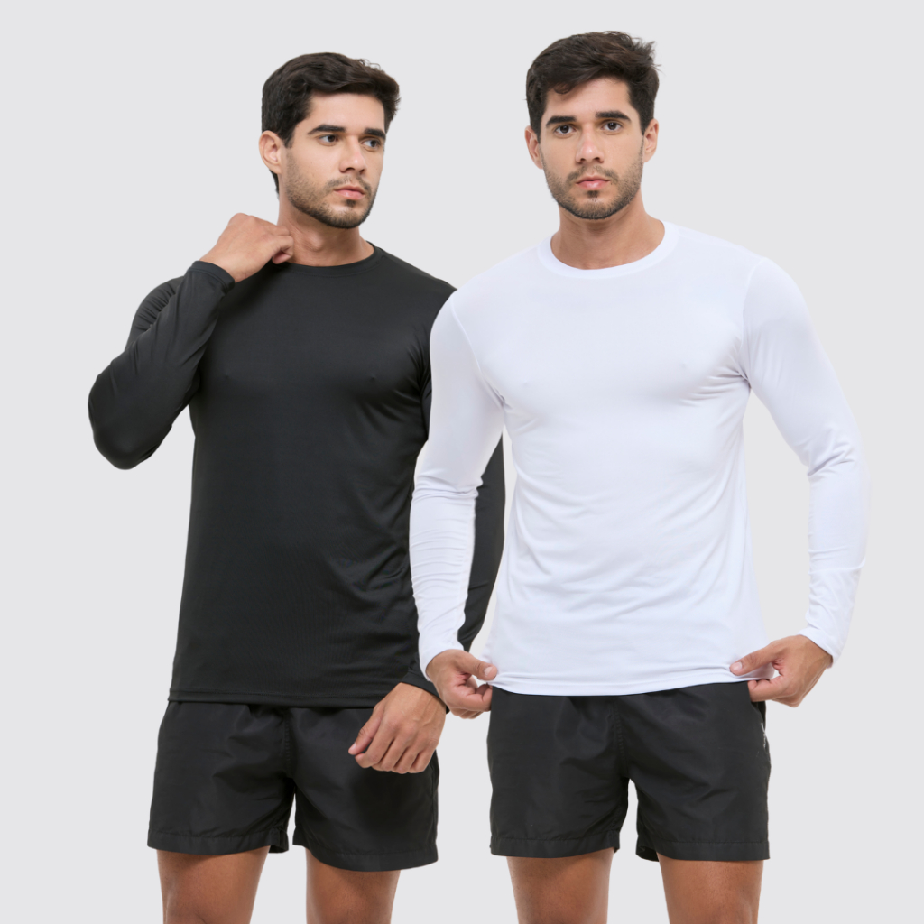 Kit 2 camisa termica masculinablusa uv masculino s