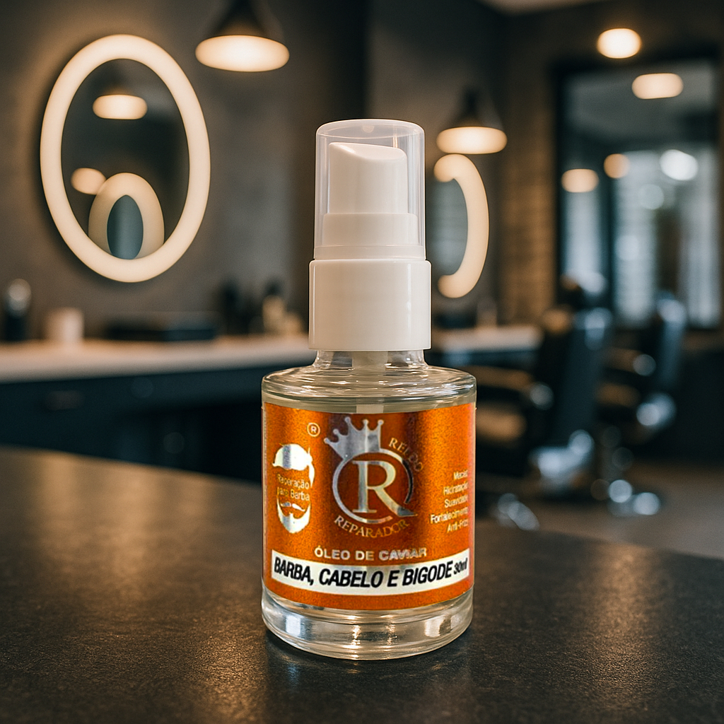 ÓLEO DE CABELO, BARBA E BIGODE | REI DO REPARADOR