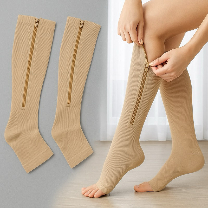 Meia de Compressão Varizes Pernas Cansadas Incha�