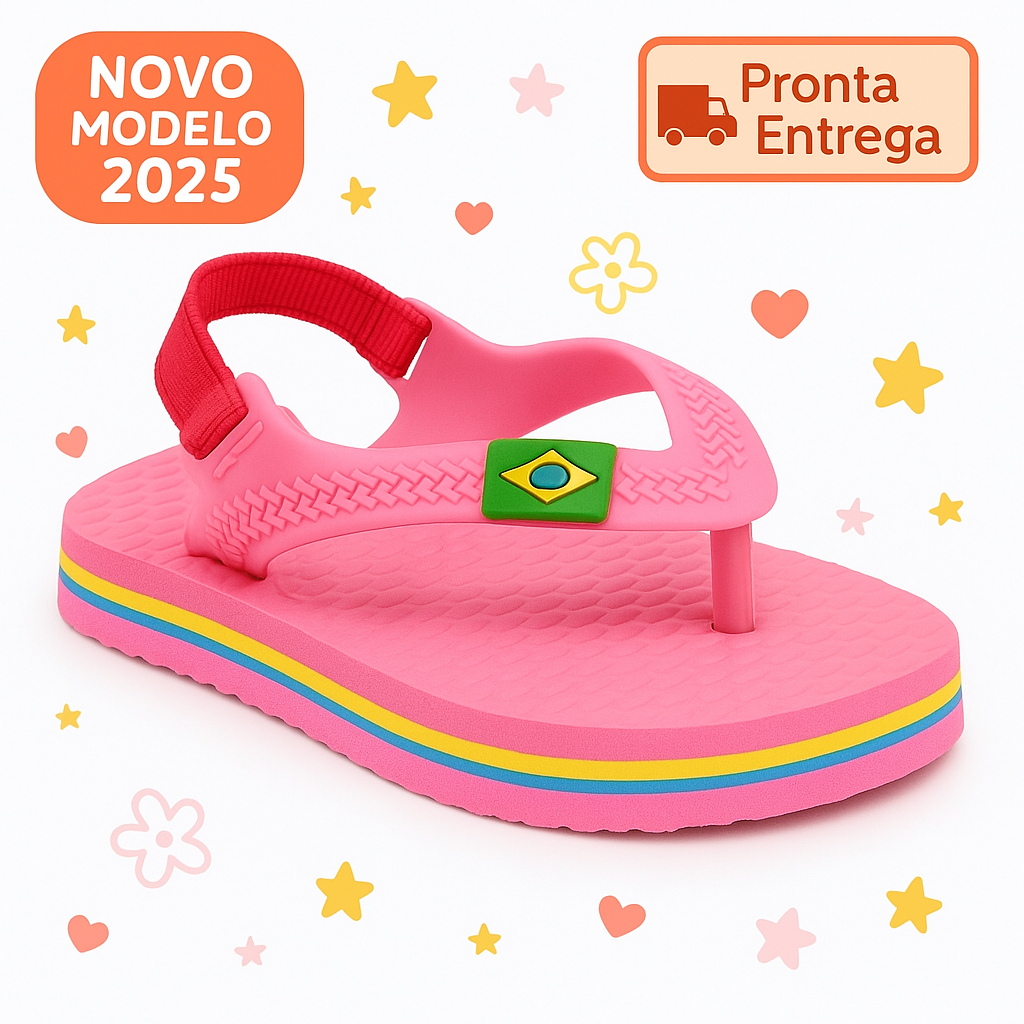 Chinelo bebê 23/24 menina baby Super Leve e Macio
