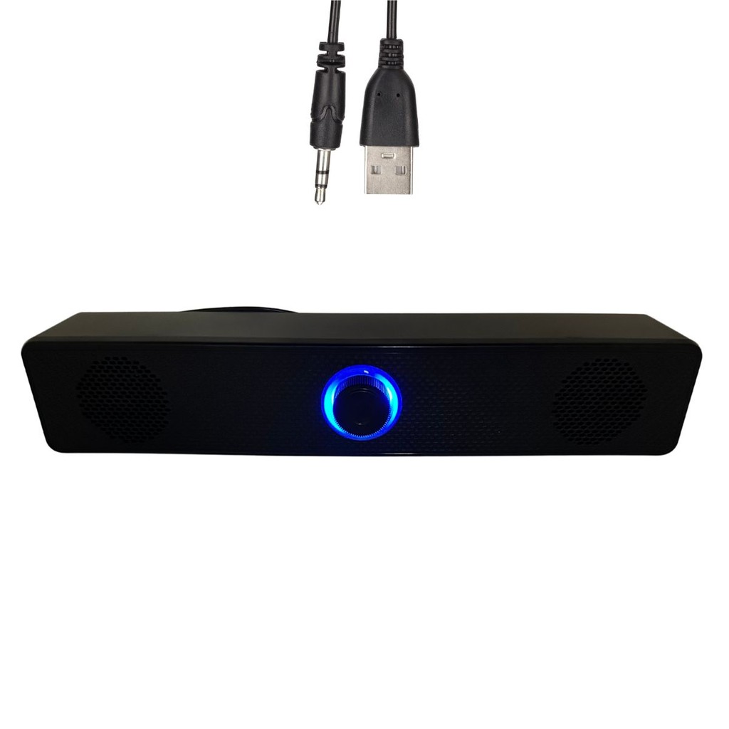 Caixa de Som PC TV Celular P2 e USB Plug E Play De