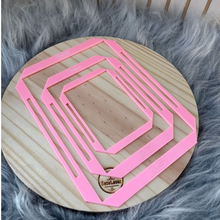 Kit de Gabaritos A5, A6 e A7 em Acrílico 3mm R