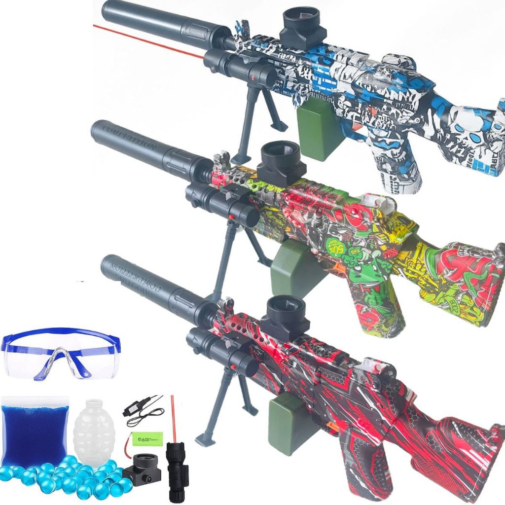 Arminha De Bolinha De Gel com mira laser Metralhad