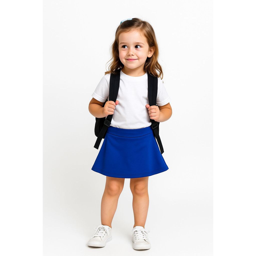 SHORT SAIA SUPLEX FEMININO INFANTIL UNIFORME ESCOL