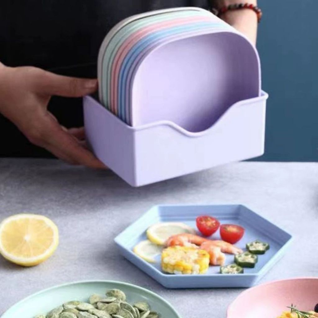 Kit Com 10 /20/30 Pratos Plásticos Duros Reutiliz