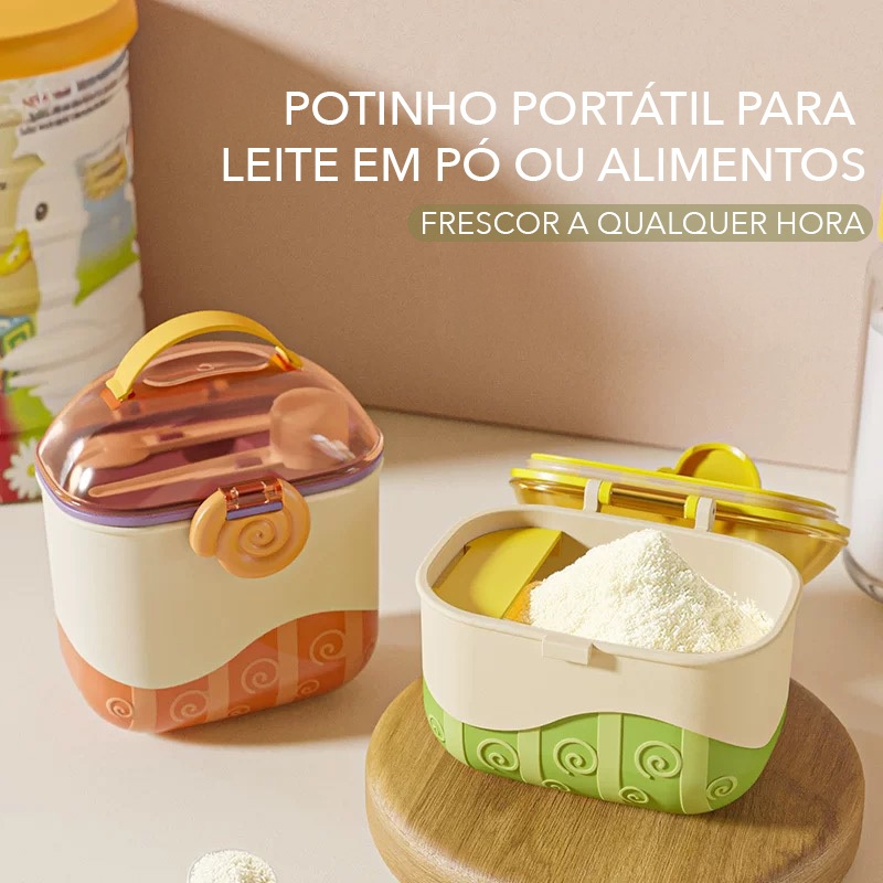 Porta Leite em Pó 380ML Fórmula Infantil Com Dos