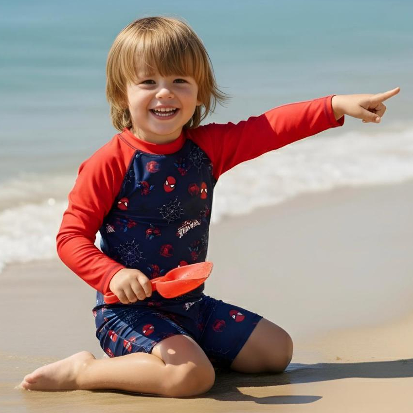 Traje de Banho Menino 1 a 6 Anos Macaquinho Confor