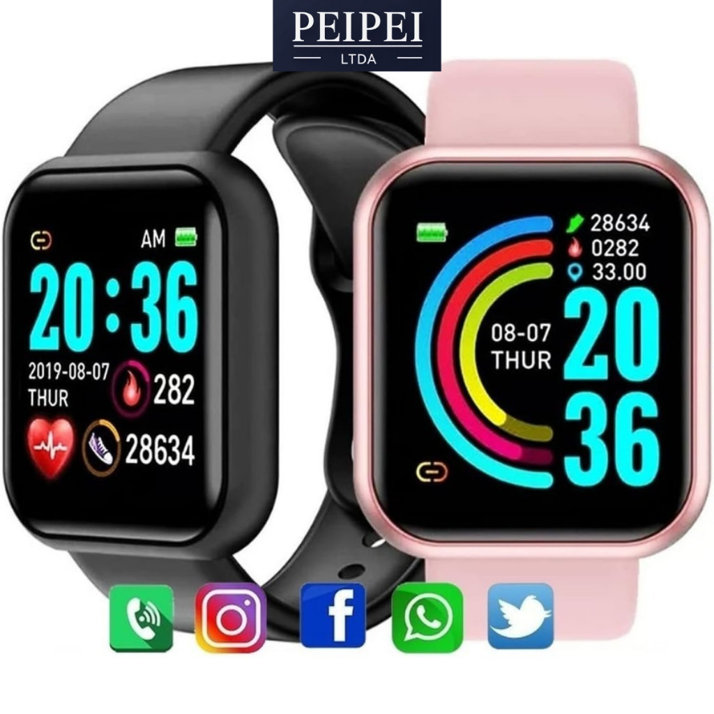 Smartwatch D20 Pro Y68 Relógio Inteligente Blueto