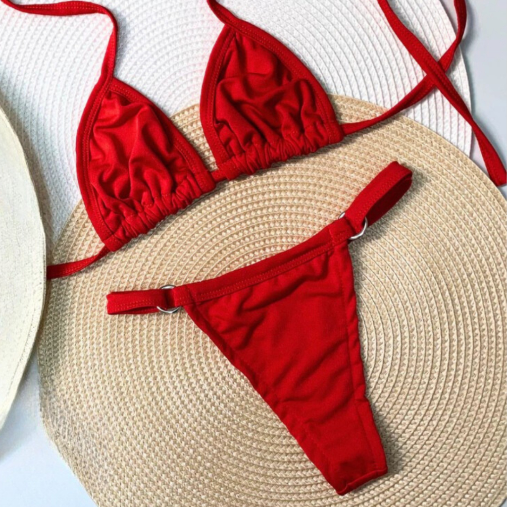 Biquíni Marquinha de Fita Fio Dental Cortininha V