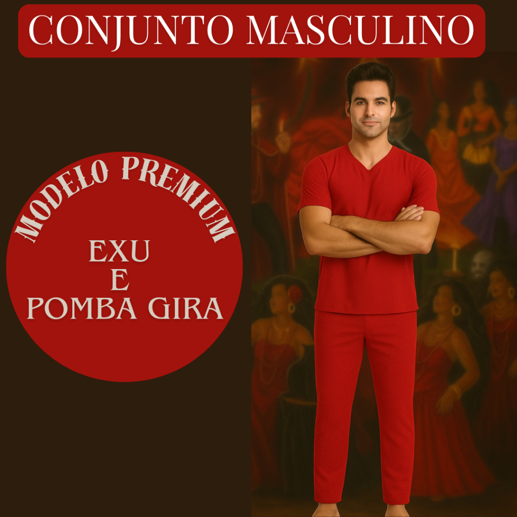 Roupa Umbanda Candomblé Conjunto Masculino Umband