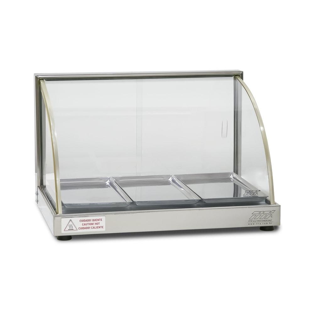 Estufa Vitrine Curva para Salgado 3 bandejas W3B T