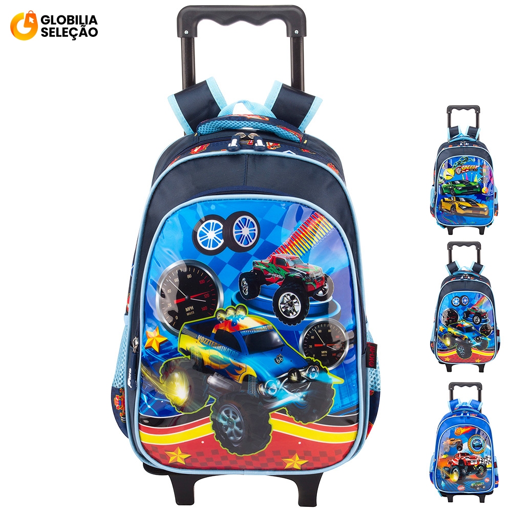Mochila Rodinhas Escolar Infantil Masculino Mochil