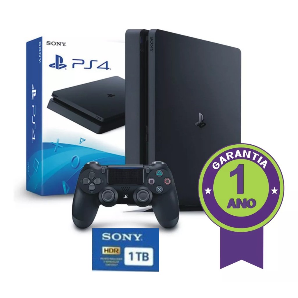 Console Sony Ps4 Slim  Playstation 4 + 01 Ano de G