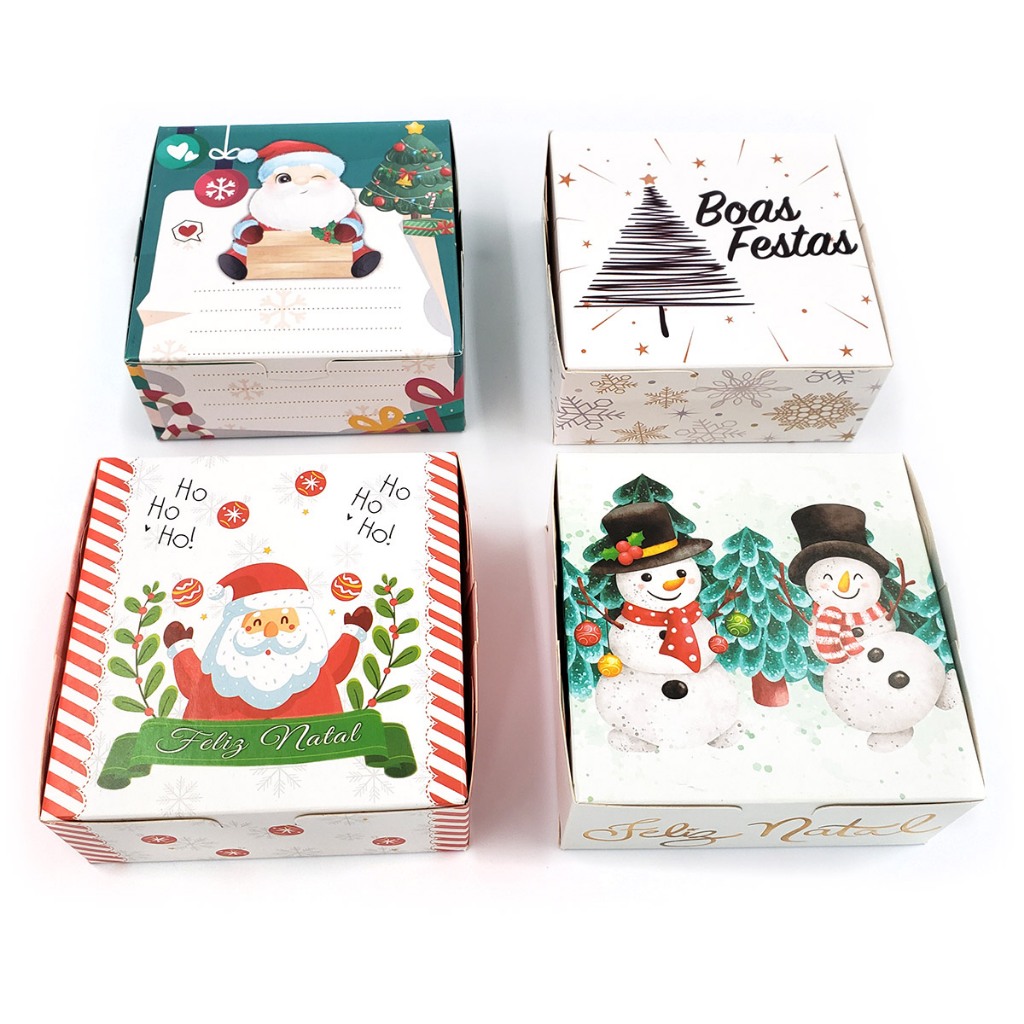 15 Caixas de Natal para 4 doces, bombom, lembranci