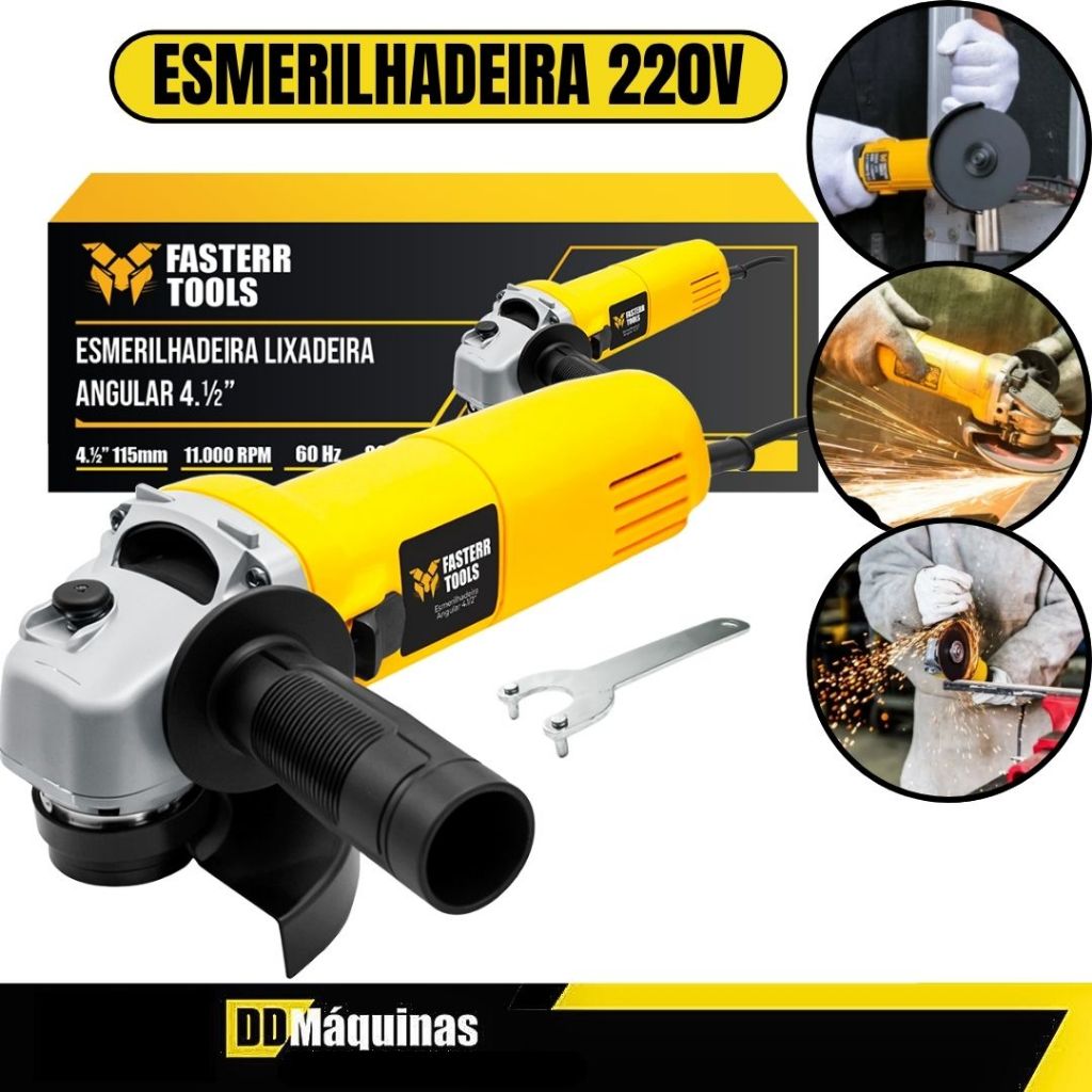 Esmerilhadeira Lixadeira Angular Profissional 220V