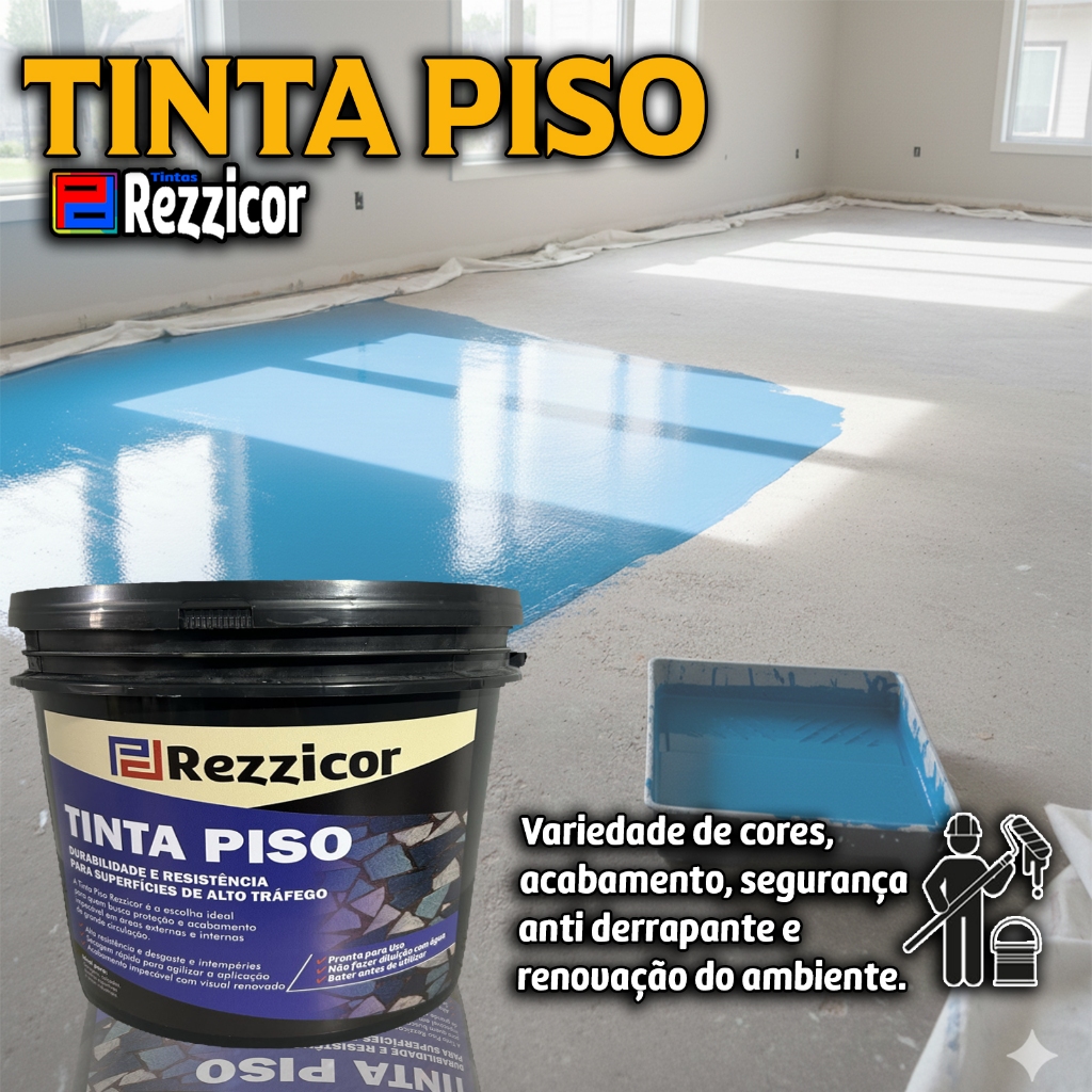 Tinta Piso Rezzicor 18 KG Resistente Rende Muito A