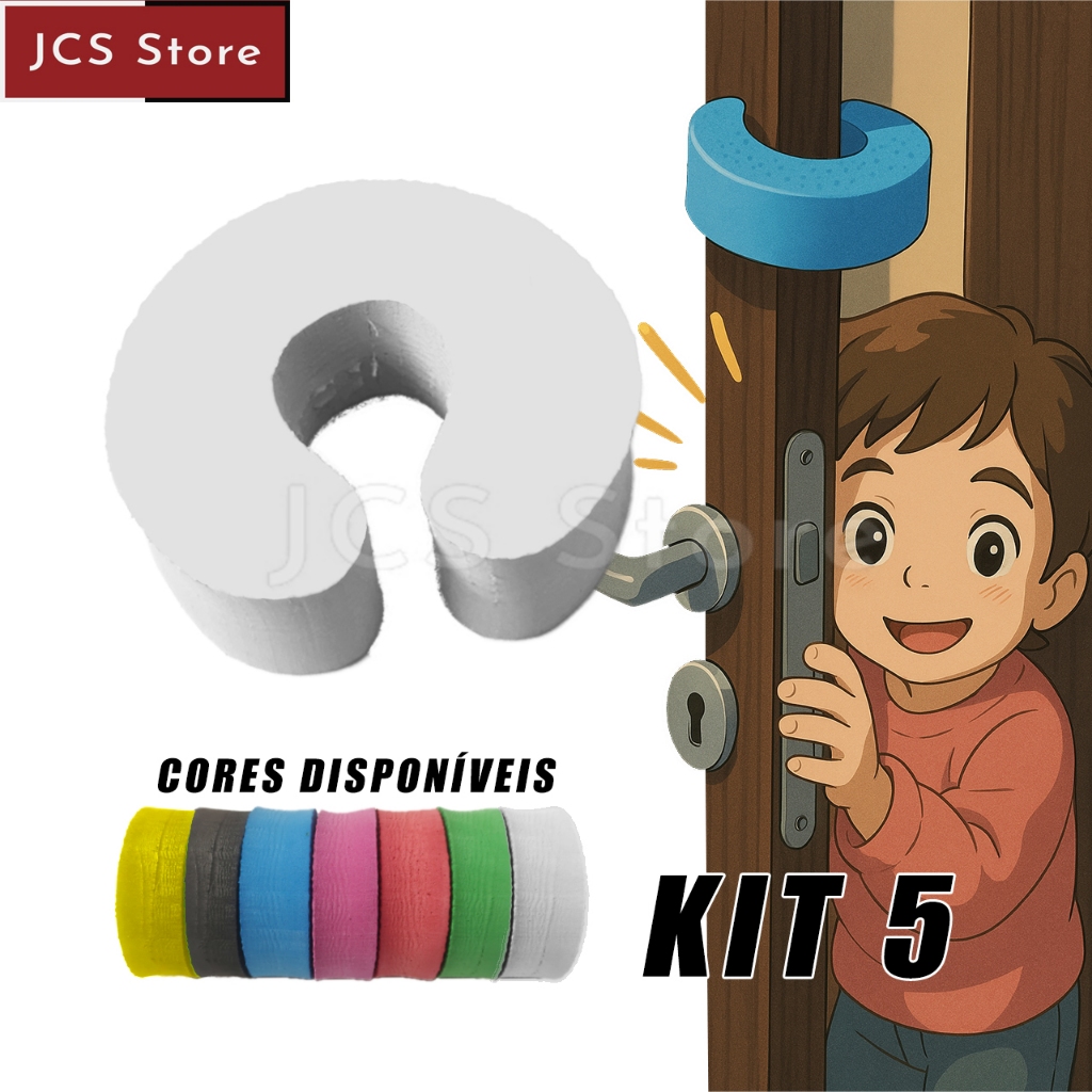 Kit 5 Protetor Salva Dedos Protetor Porta Seguran�