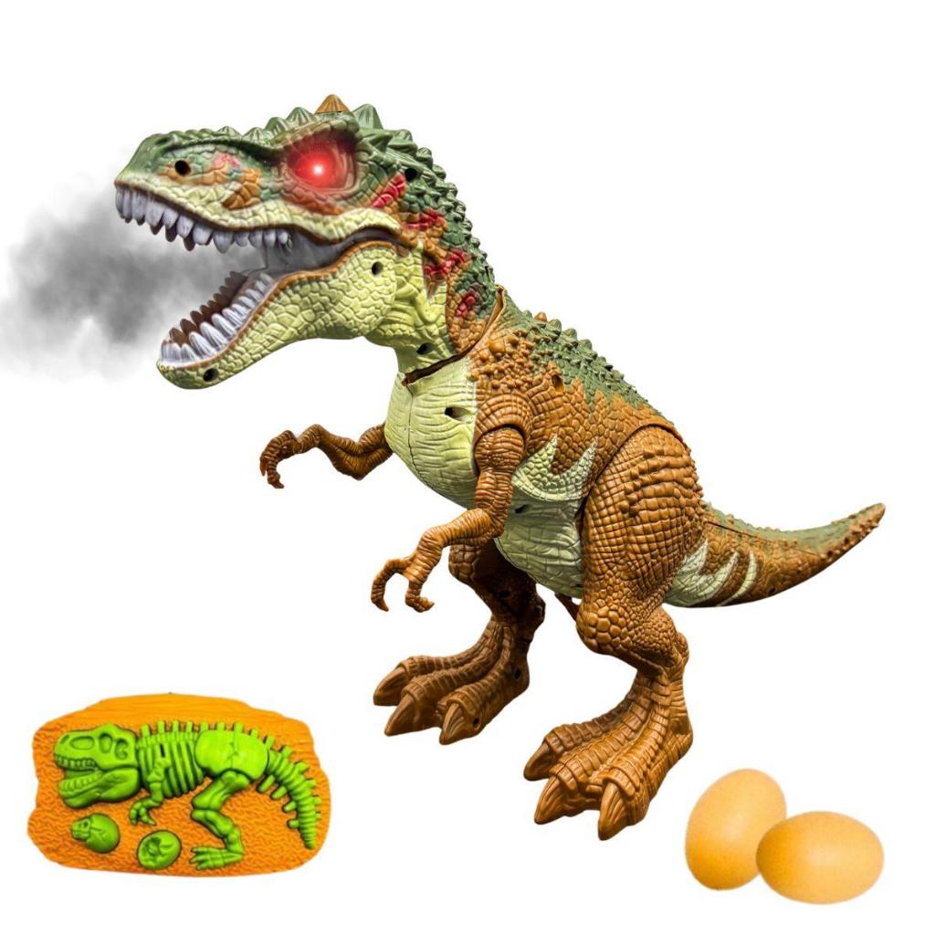 Dinossauro Controle Remoto Bota Ovos Solta Fumaça