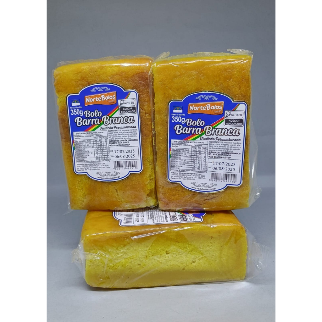 Kit 3 unidades Bolo de Massa Puba Autêntico sabor