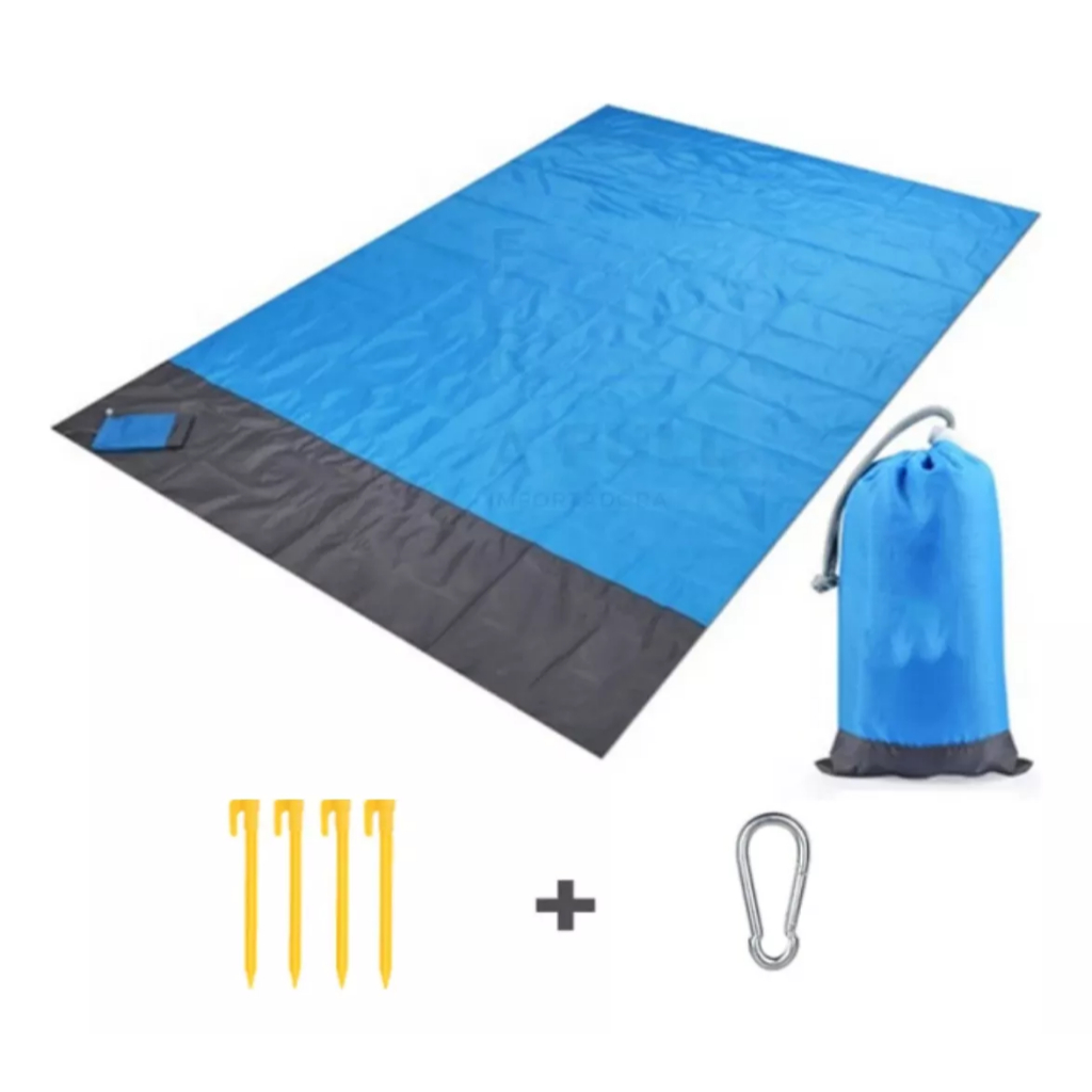 Tapete de Praia Impermeável 210 x 200 cm Prova de