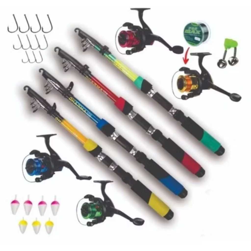 Vara De Pesca 12-20lbs Completa Com Molinete Linha