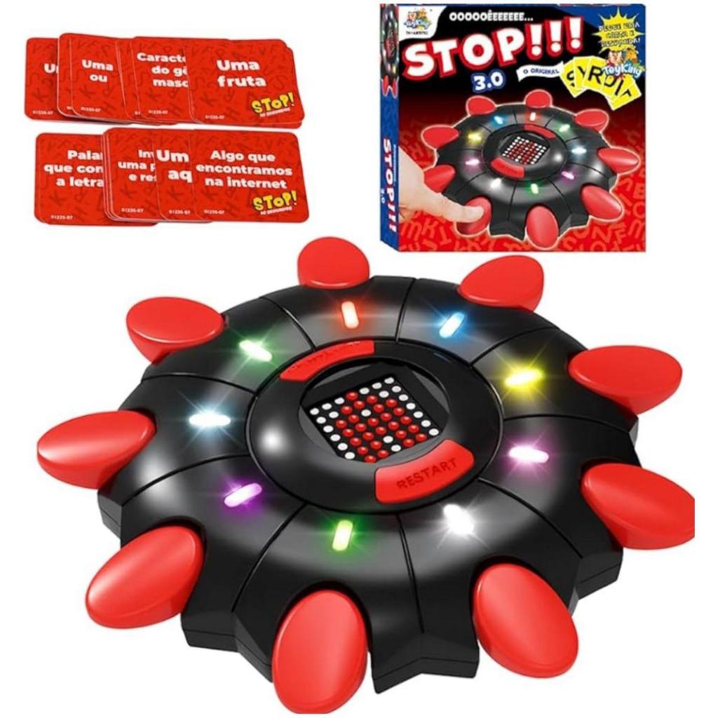 Jogo Stop Eletrônico 3.0 Educativo com Luzes LED 