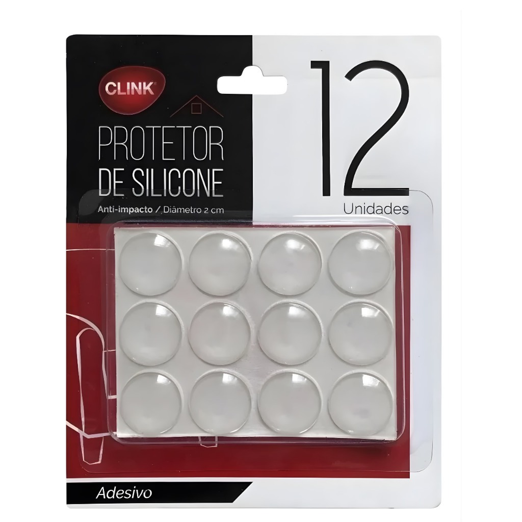 12 Unidades Protetor Batente Gota Silicone Adesivo
