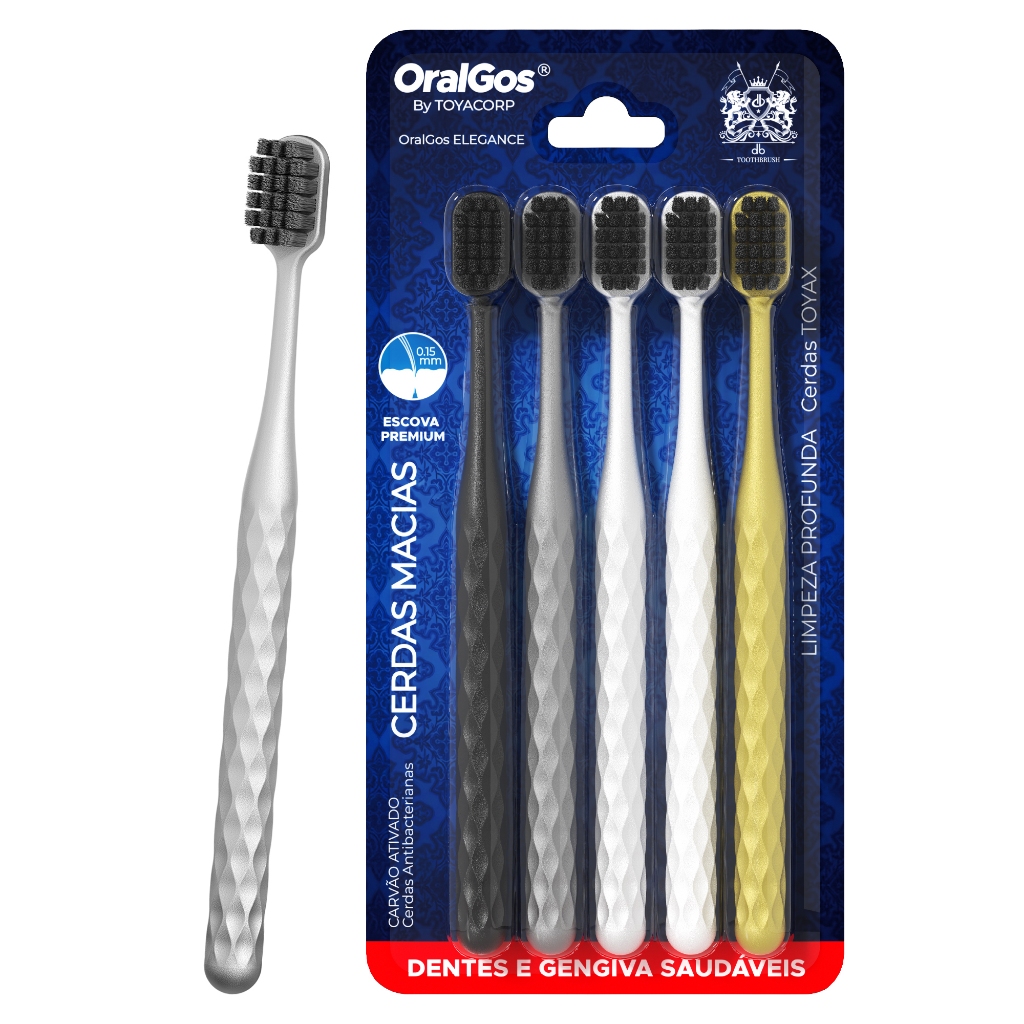 Oralgos Escova Dental Premium, 5 Unidades, Cerdas 