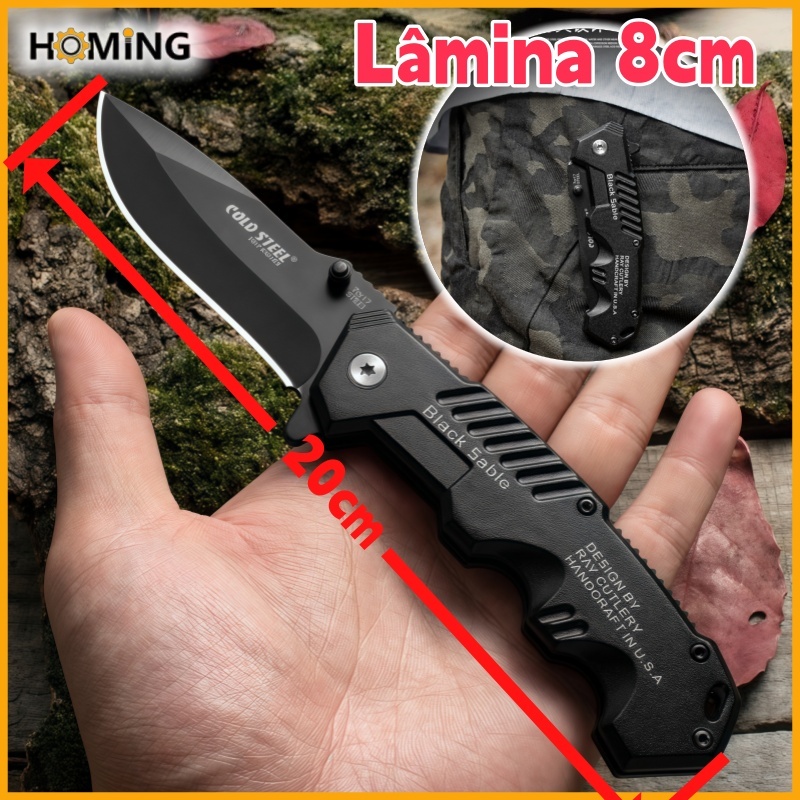 Canivete Automático Com Trava Militar Saque Rápi