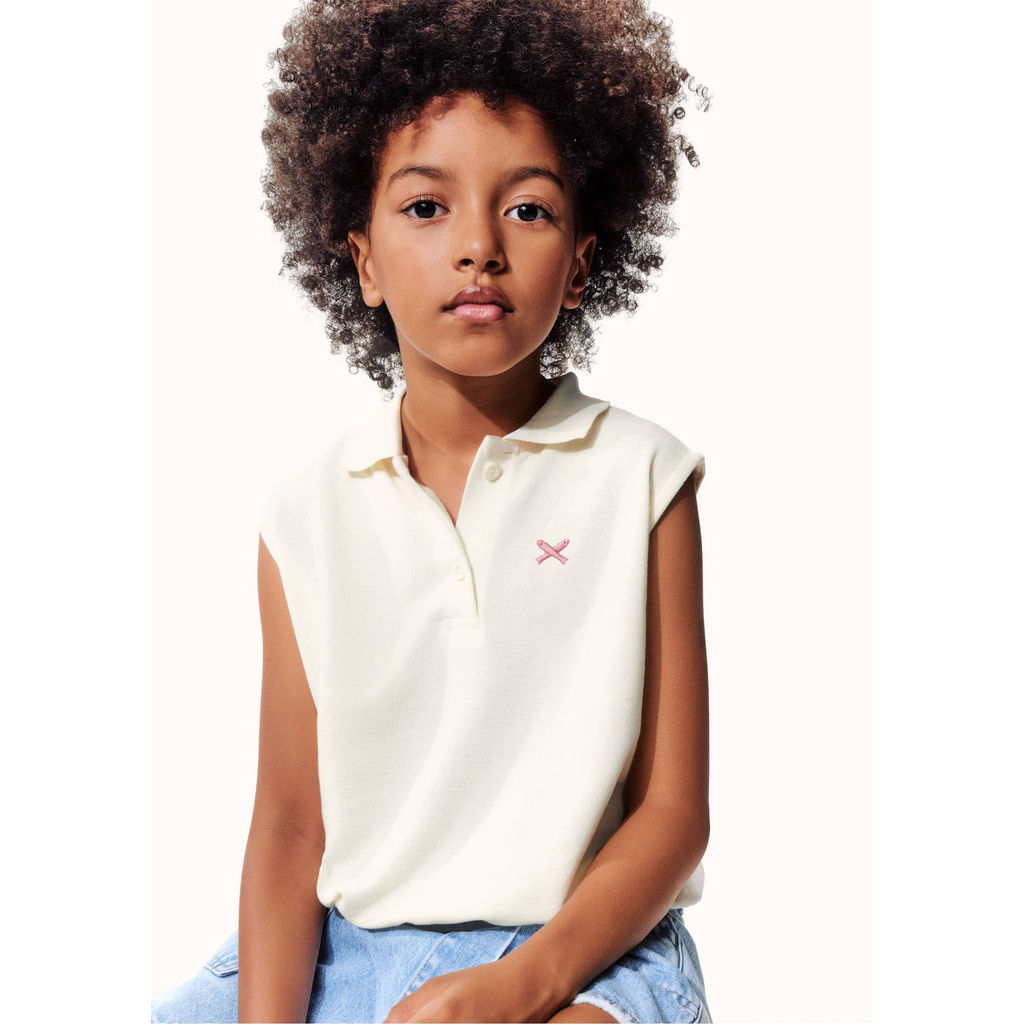 Camisa Polo Infantil Menina Bordada