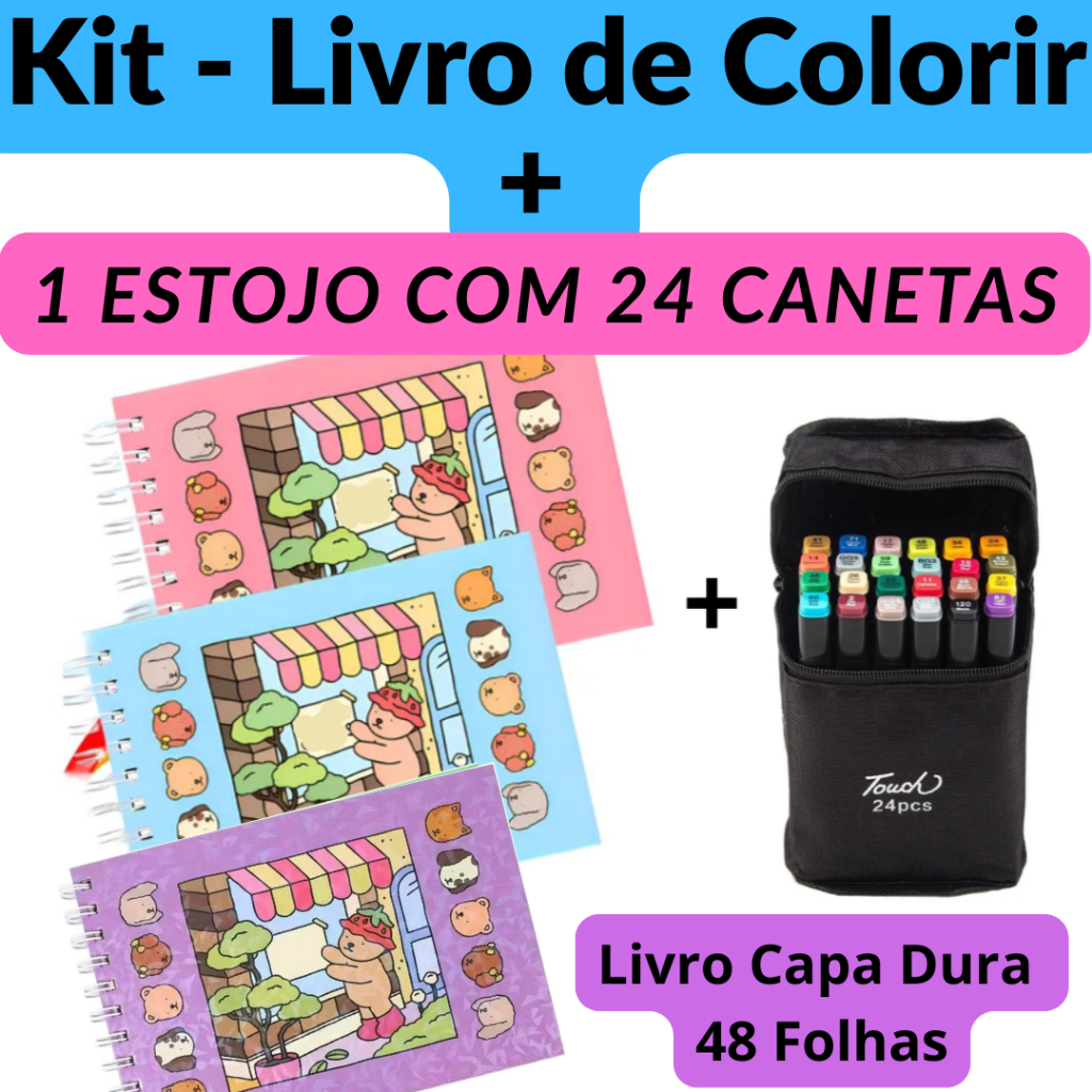 Kit Livro de Colorir Boo Boo Goods/ Herois 48 Pagi