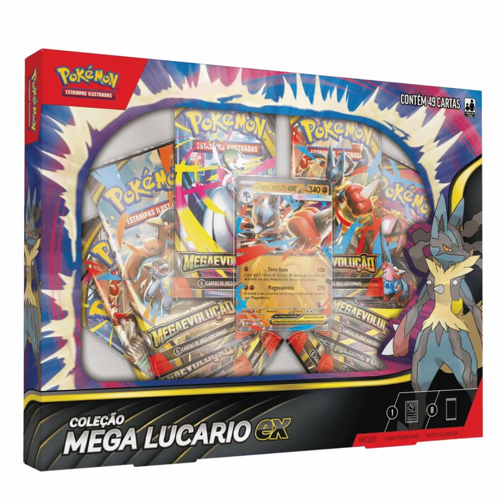 Pokémon TCG Box Mega Lucario Ex Megaevolução Co
