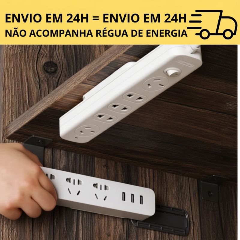 1/3 PCS Suporte p/ Extensão Fixar Filtro de Linha