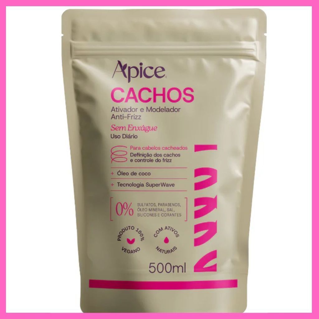 Ativador e Modelador Anti-Frizz Cachos Refil 500g 