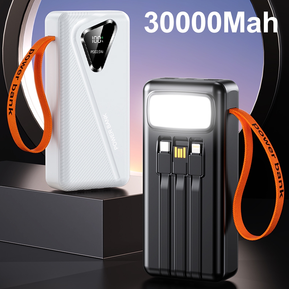Carregador Power Bank Portátil 30000mah Pd 66W R�